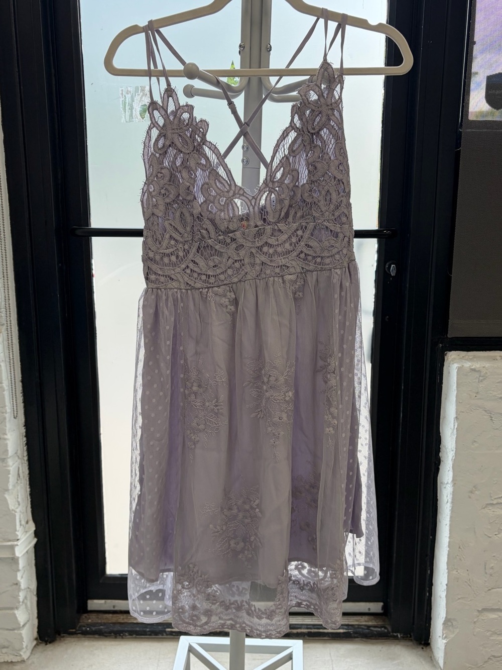 Magnolia Lavender Lace Babydoll Chemise
